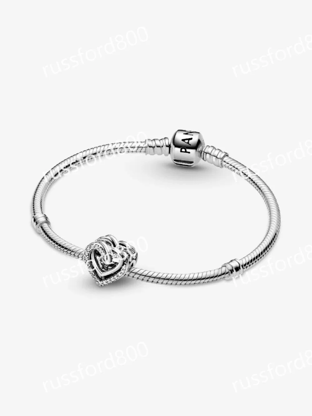 Pandora Sparkling Entwined Hearts Charm